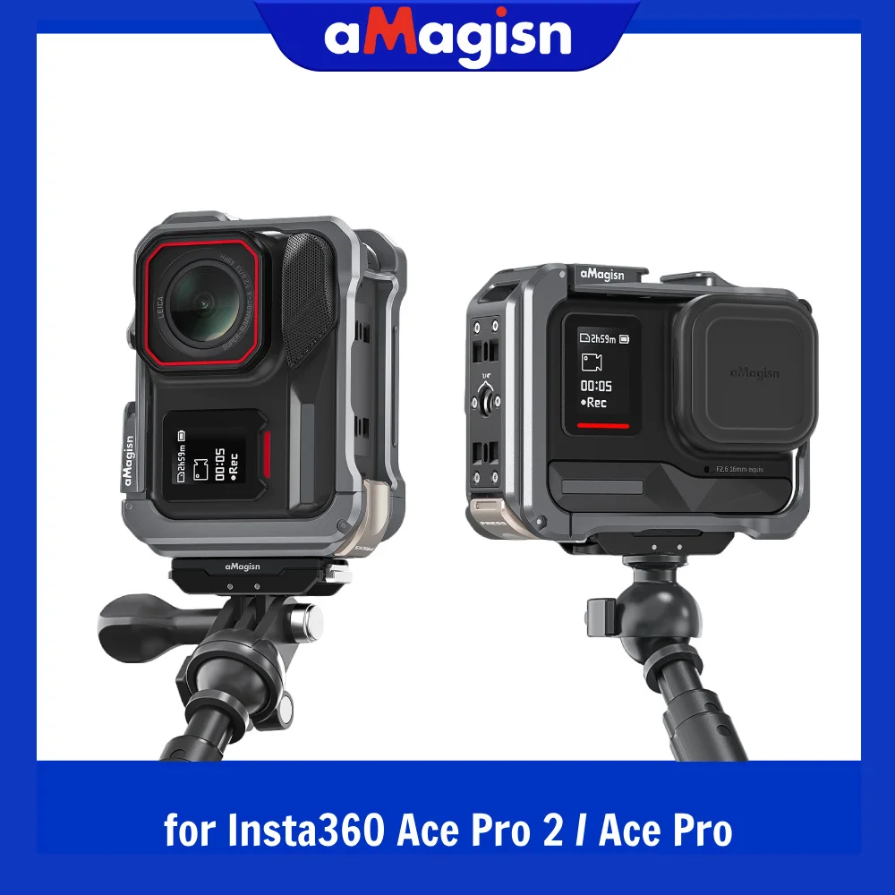 �y�Z�[�����zaMagisn �J�����A���~�P�[�W2.0 Ace Pro 2 / AcePro�p�A�����Y�L���b�v�t���AInsta360 Acepro2�p�R�[���h�V���[�l�ԍH�w�{�^��
