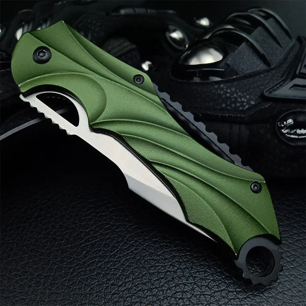 Folding Pocket Knife CJH420 Model 440C Blade Aluminum Alloy Handle Outdoor Hunting Camping EDC Survival Hiking Tool Gift