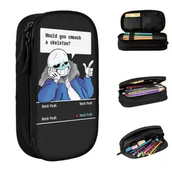 Undertale Would You Pencil Cases Pencil Box Pen for Student Large Storage Bags Office Gift Stationery