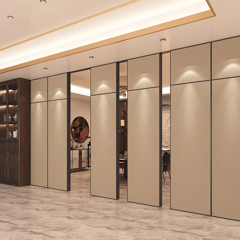 Acoustic Electric Foldable Movable Partition Wall Folding Door Sliding Screen Partition For Hotel Classroom