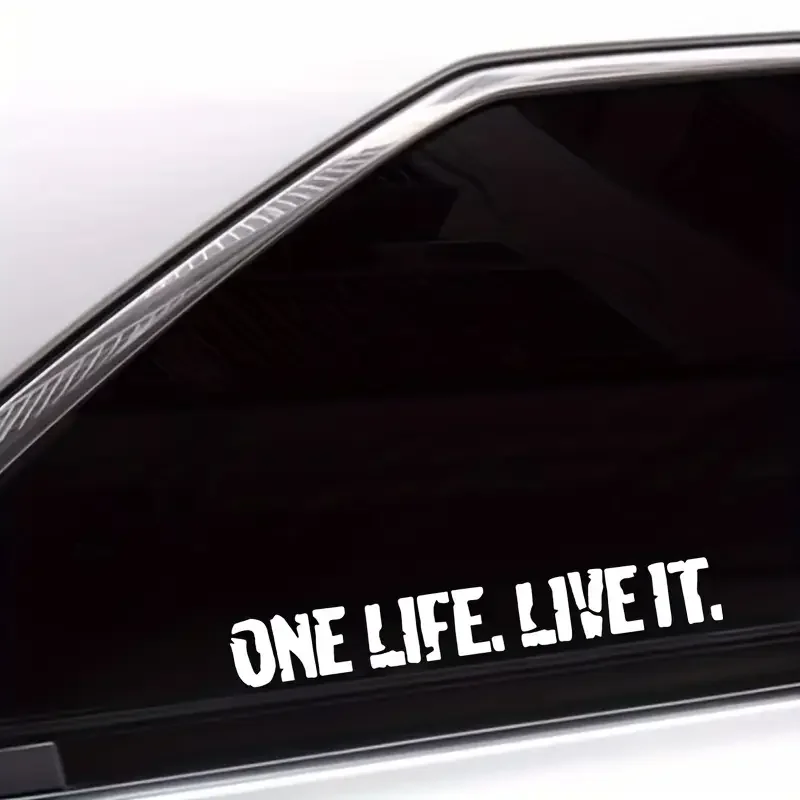 ملصق فينيل للسيارة أو فان أو 4X4: حياة واحدة، عش ذلك. #3