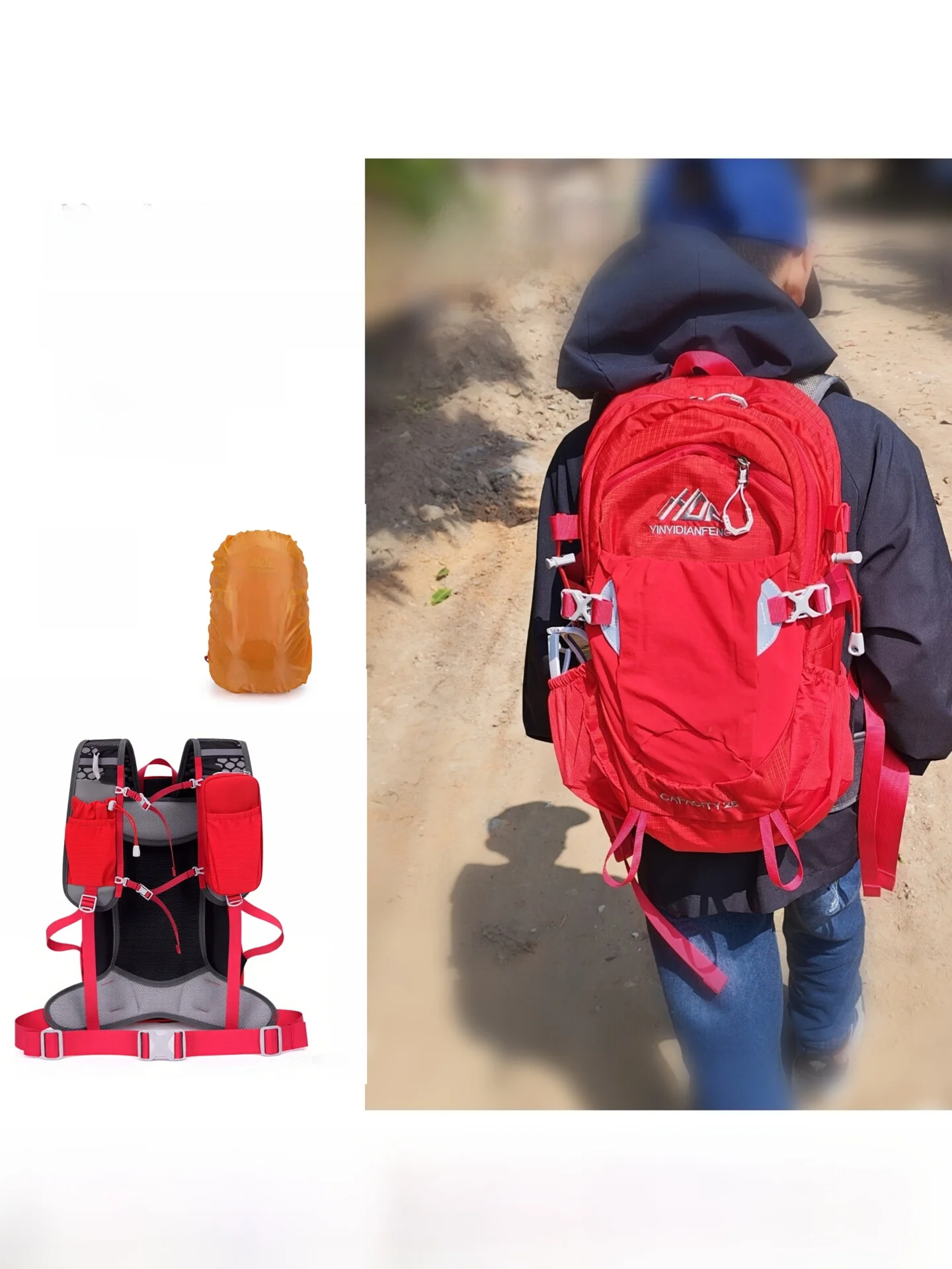 sac-a-dos-de-randonnee-leger-et-double-compartiment-pour-enfants-ideal-pour-l'escalade-en-montagne-avec-systeme-de-transport-flottant-detachable