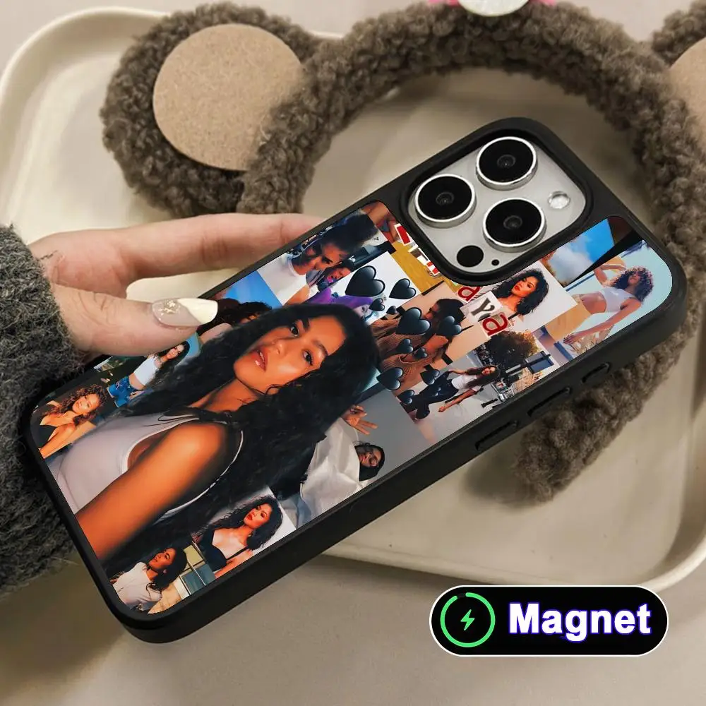 

Zendaya Coleman Phone Case for iPhone 17 16 15 14 13 12 11 Air Pro Max Plus Matte Surface Magsafe Cover