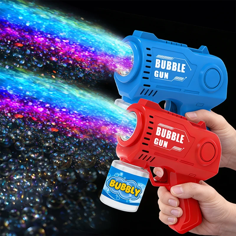 KNYYSECQ Juguete para niños, burbujas totalmente automáticas, para exteriores, cumpleaños, fiesta de boda, juguete interactivo, regalo sin batería, agua para burbujas