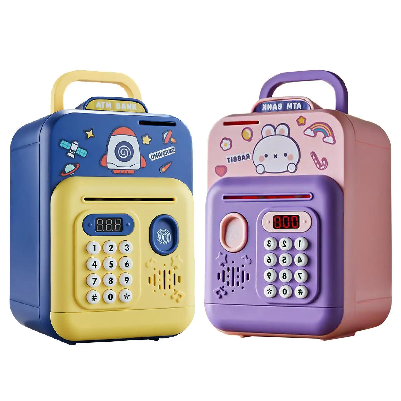 ATM Piggy Bank for Kids, Electronic Money Bank ,Auto Scroll Money ,Stylish Money Box for Ages 3 4 5 6 7 8 Years Old Kids Gift