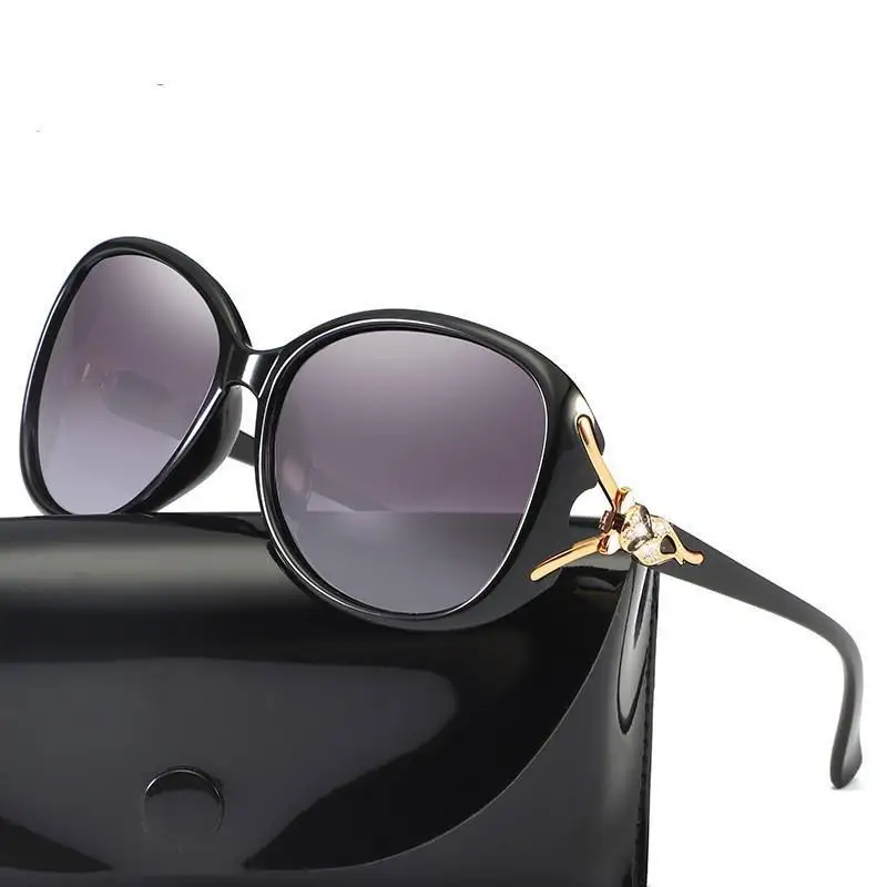 New Sunglasses Women's Fox Head Large Frame Hollow Korean Edition Slim Sunglasses Fashion Trend Gradient Glasses Outdoor