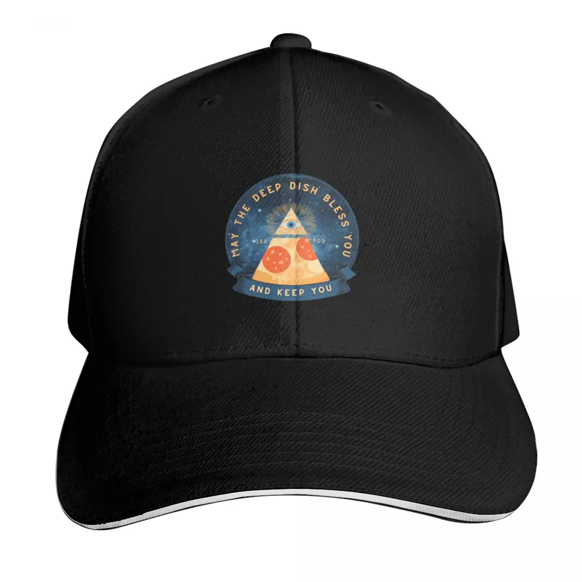 May the Deep Dish Bless You and Keep You Baseball Cap Curved Brim Classic Fit Low Profile Unstructured Unisex for Men Women