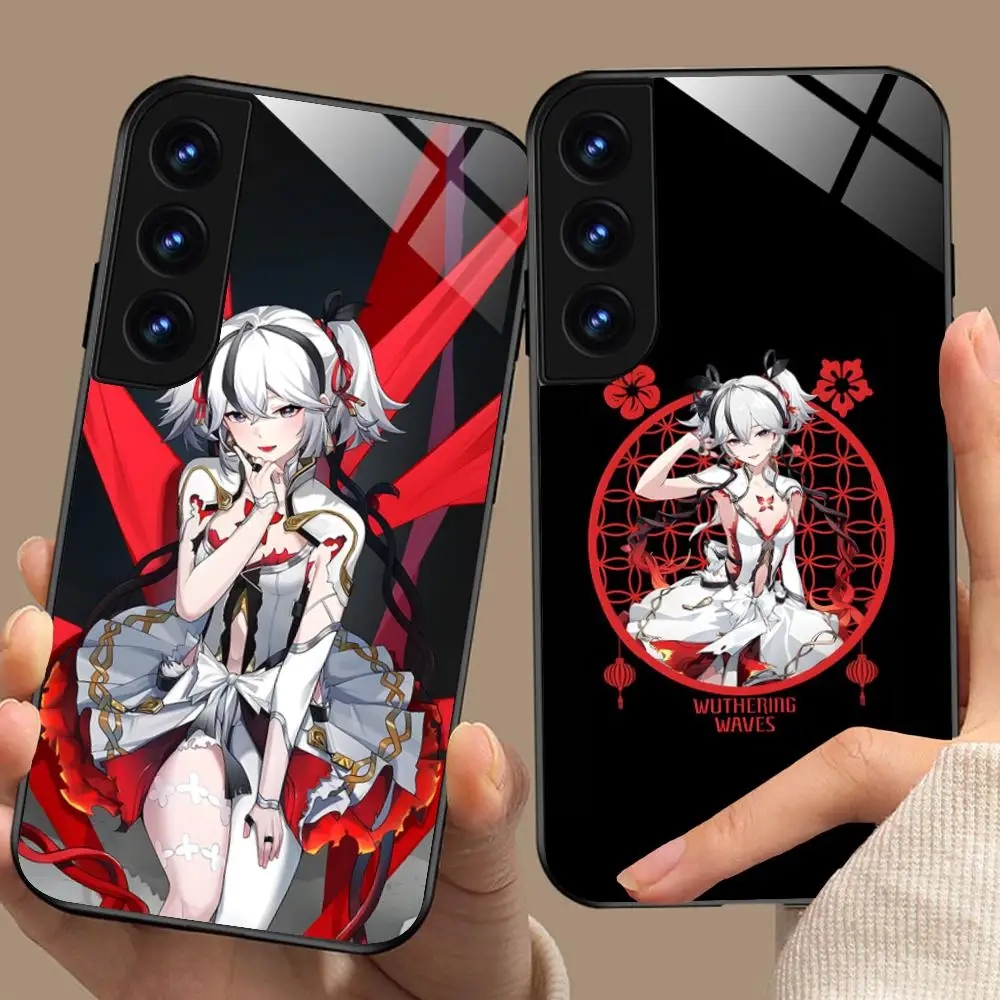 Wuthering Waves Camellya Phone Case for Samsung Galaxy A56 55 54 53 52 51 36 35 34 23 16 15 5G Glass Protective Cover