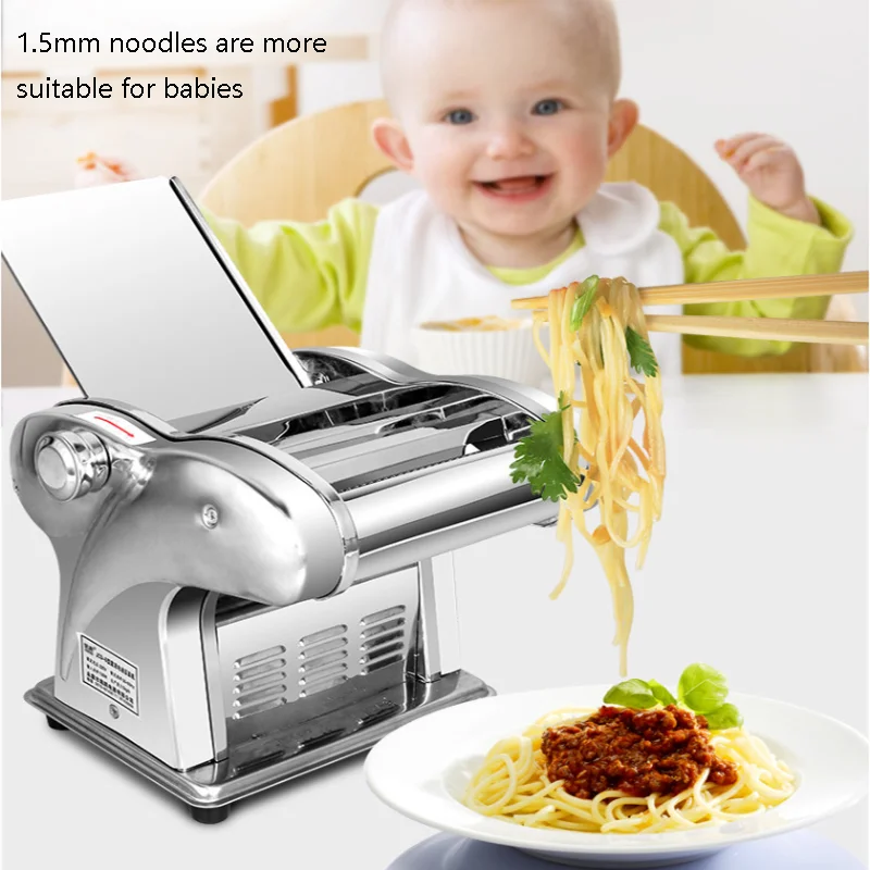 Household Pasta Machine Noodles Maker Stainless Steel Noodle Cutter Electric Automatic Dough Rolling Machine Dumpling Machine