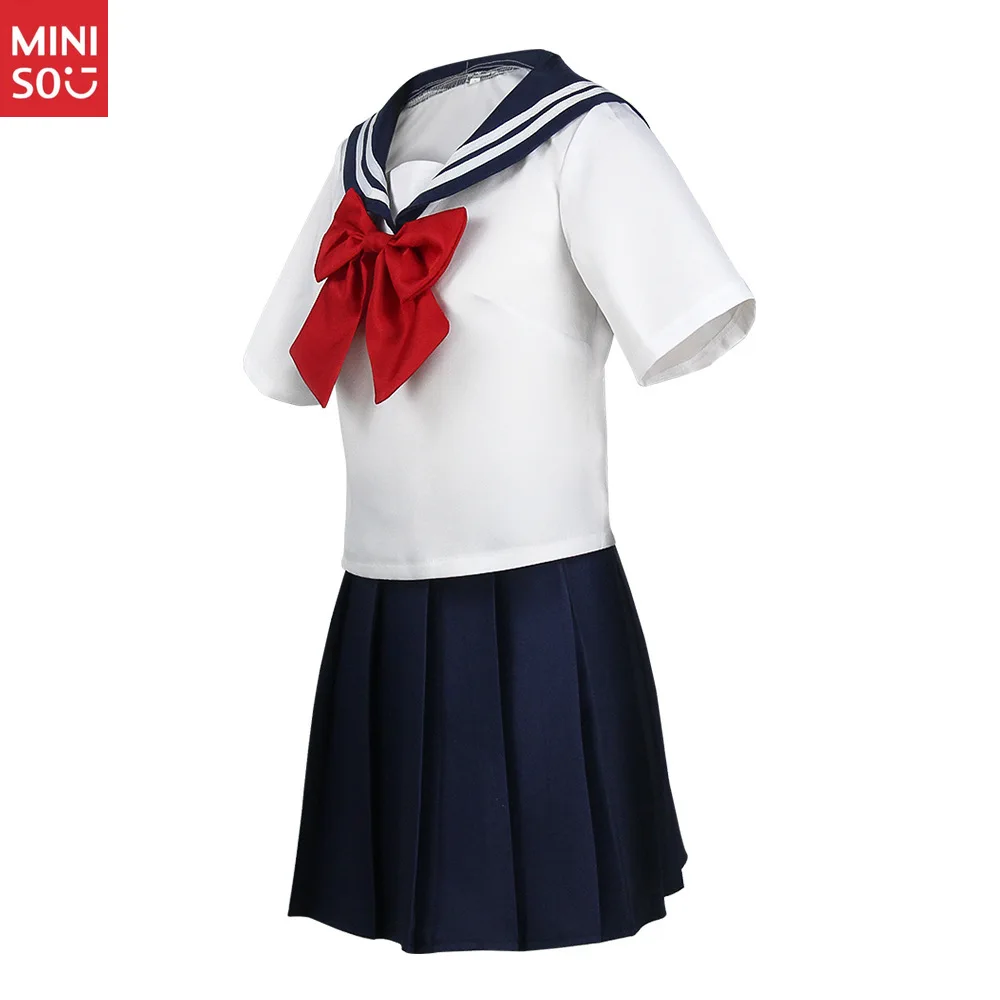 تنورة موحدة JK على الطراز المدرسي الياباني من Miniso، مجموعة كلاسيكية للخريف والشتاء للنساء