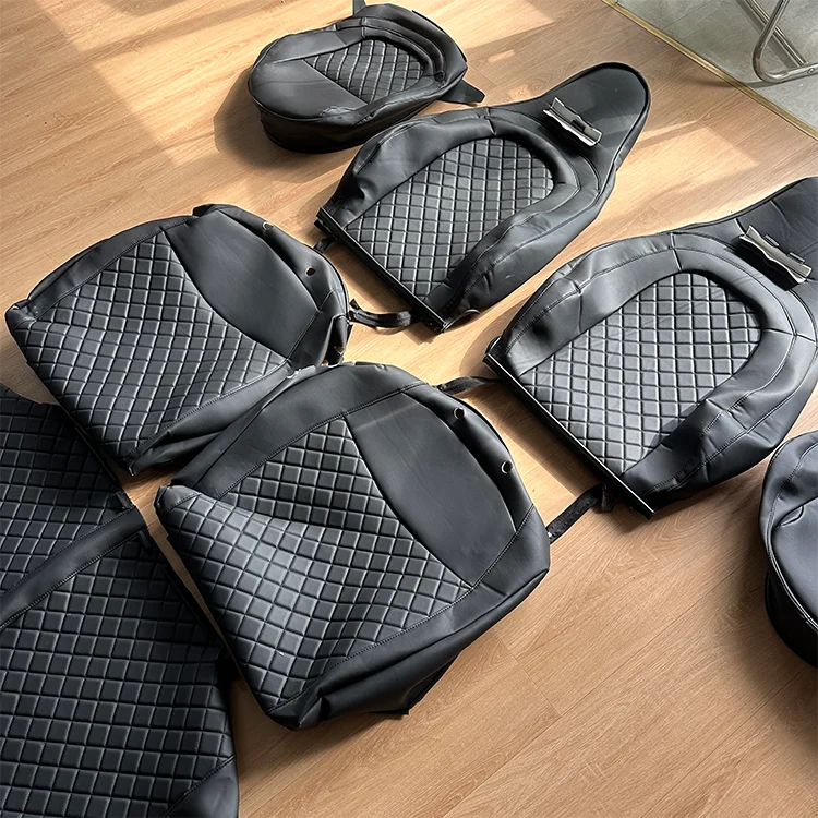 Xiangta سعر الجملة تصميم جديد فاخر غطاء مقعد السيارة الأصلي الماس خياطة مخصص صالح أغطية مقاعد السيارة الجلدية #5