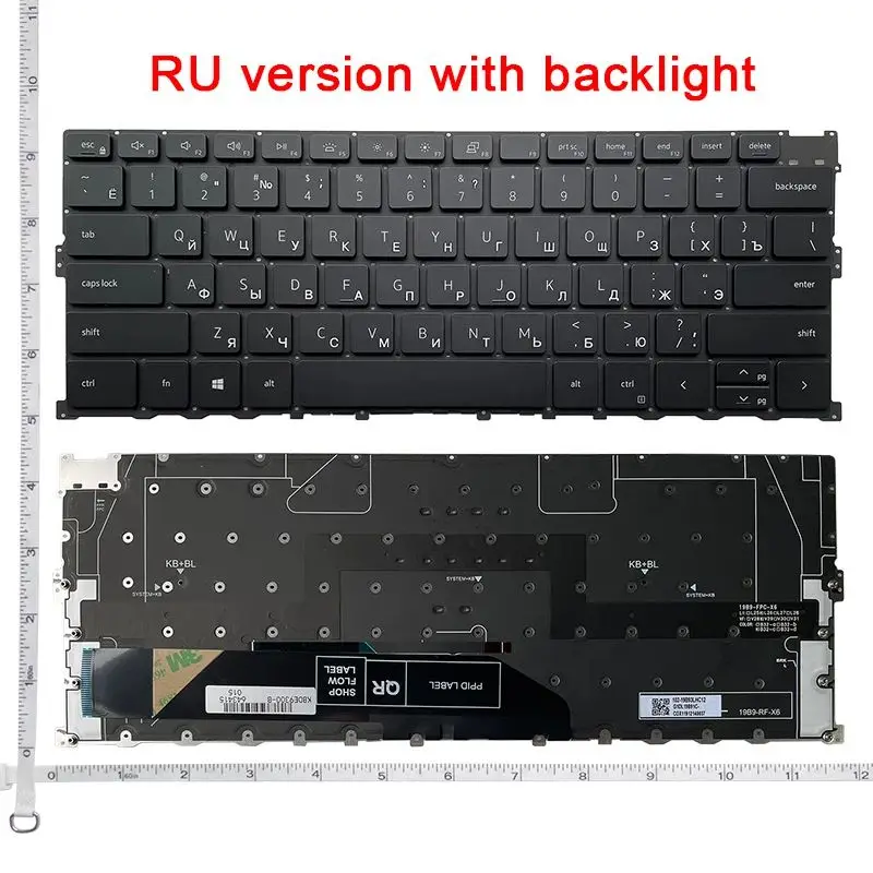 

US/RU New Keyboard for Dell XPS13 9300 9301 9310 2020 P117G 00Y78C Laptop With Backlit