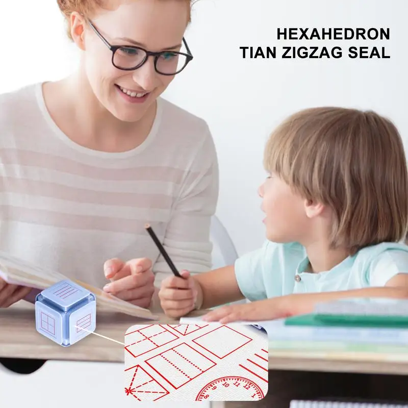 Teacher Stamp Tool Portable School Self-Inking Stamps With Ink Business Paper Work Text Stamps For Kids Adults Teachers