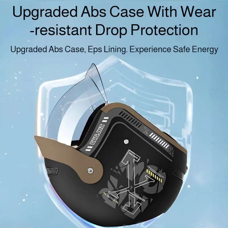 خوذة سيارة كهربائية للفصول الأربعة خوذة دافئة للسلامة العالمية للدراجات النارية نصف خوذة للفصول الأربعة خوذة دراجة نارية #4
