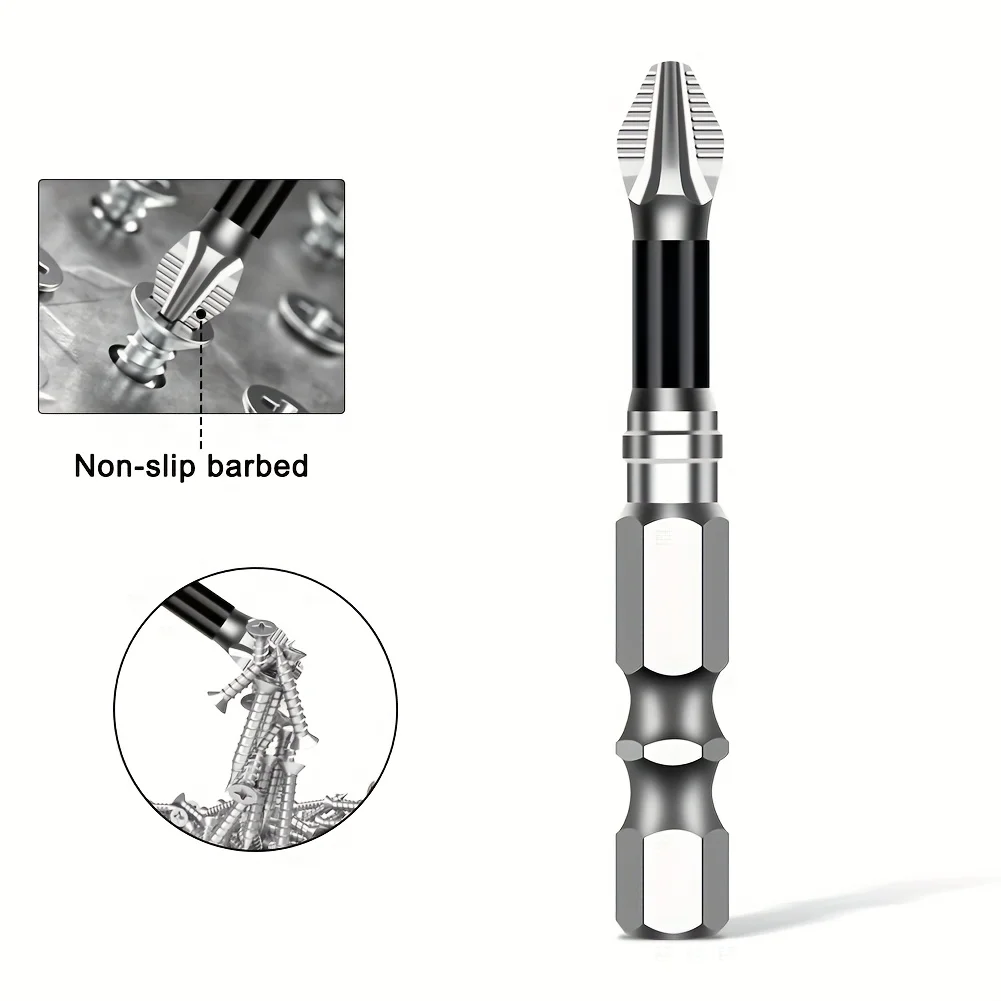 K5 Non-slip High Hardness Bit S2 Strong Magnetic 5A Black Non-slip Cross Head Electric Drill Electric Screwdriver Bit