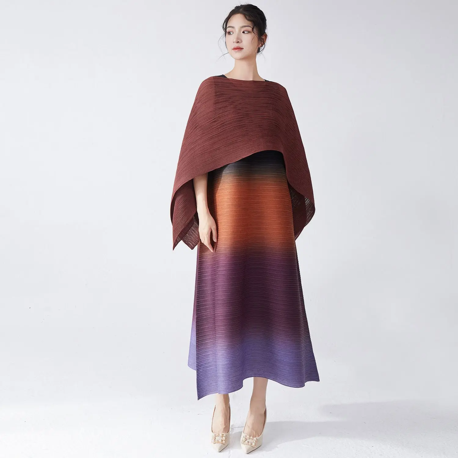 Dress women's high-end wear 2025 new models gradually change sleeveless loose long dress tide