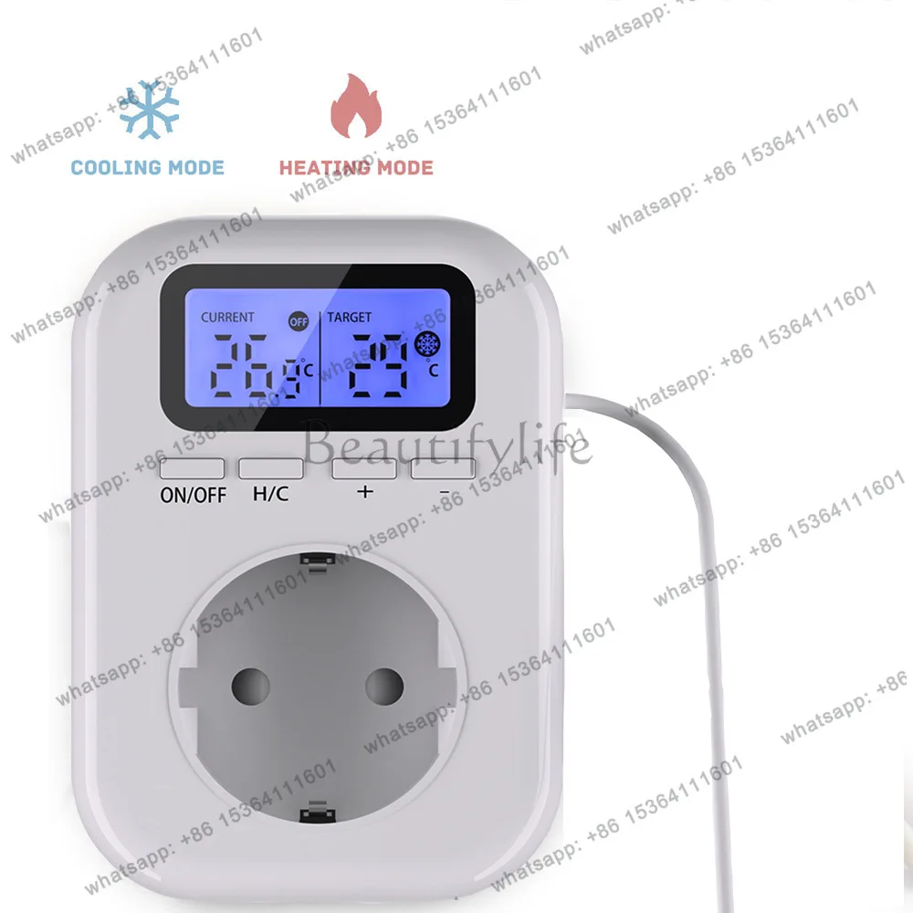 New smart home temperature control equipment household backlight digital display thermostat socket