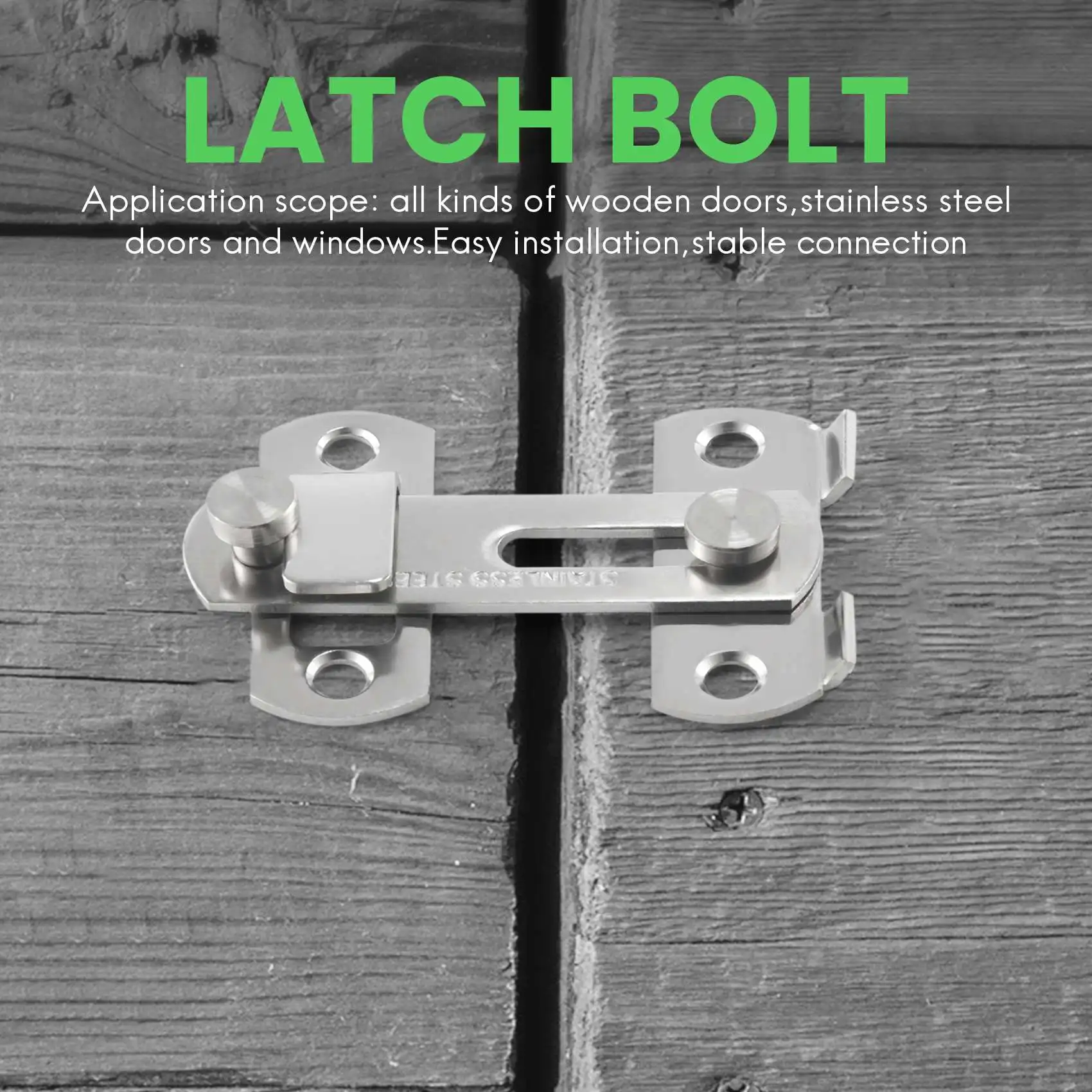 AB09-20X50x70mm Stainless Steel Home Safety Gate Door Bolt Latch Slide Lock Hardware