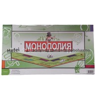 Classic French-Russian English Monopoly Board Game with Cards Language Version Paper Tabletop Games for Entertainment