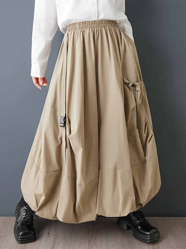 Casual cintura alta workwear saia feminina faion big ket utili saia design assimétrico senhoras premium quali