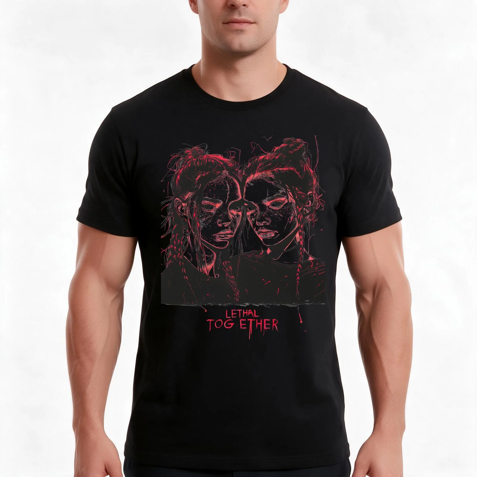 Some Girls Lethal Together T-Shirt, Summer Casual Cotton Tee, Oversized Streetwear Tops, Vintage Graphic Print, Unisex Men Women