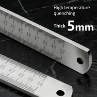 Engineered for Emergencies: 50cm Stainless Steel Ruler with Hardened Tip for Measurement | Drafting Multi‑Tool&Window-Breaking