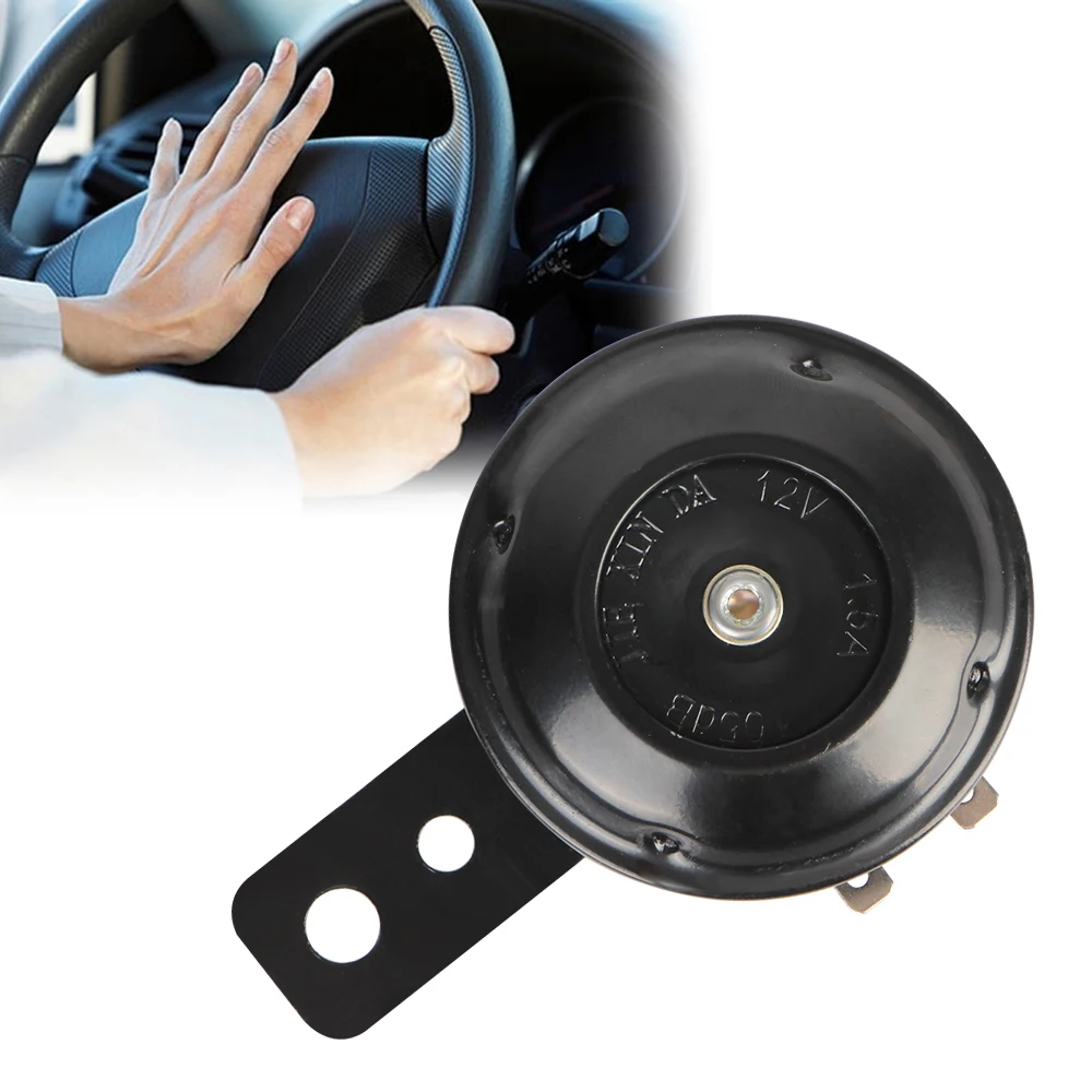 12V Horn 1.5A 105db Motorcycle Electric Horn Kit Waterproof Round Loud Horn Speakers for Scooter Moped Dirt Bike ATV