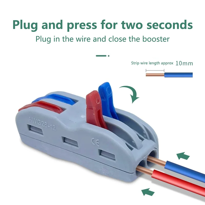 1 in Multiple Out Quick Wiring Connector Universal Splitter Wiring Cable Push in Terminal Block Universal Fast Wiring SPL 222 23