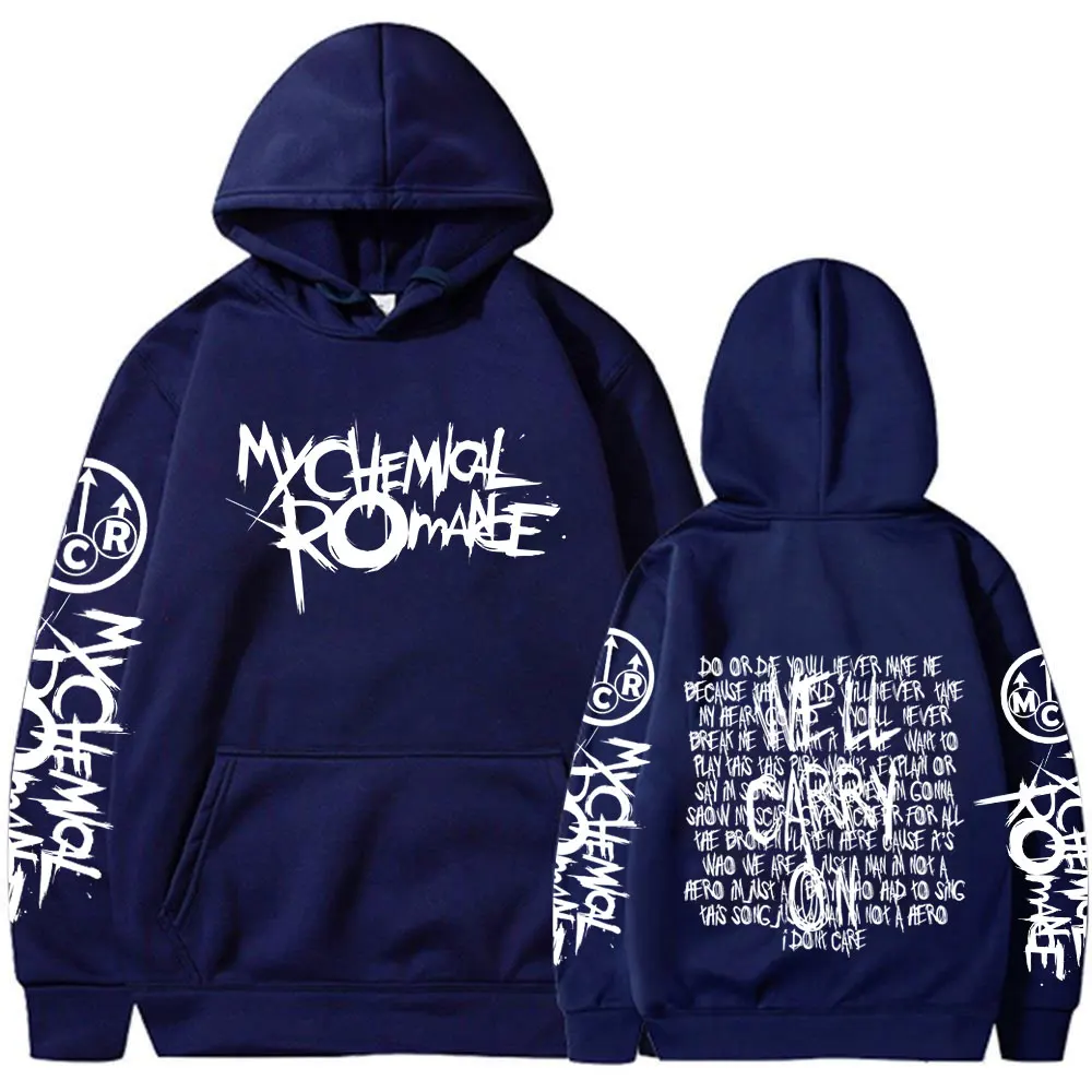 My Chemical Romance Double Sided Graphic Hoodies Streetwear Black Parade Punk Emo Rock Pullover Men's Women Hooded Sweatshirts