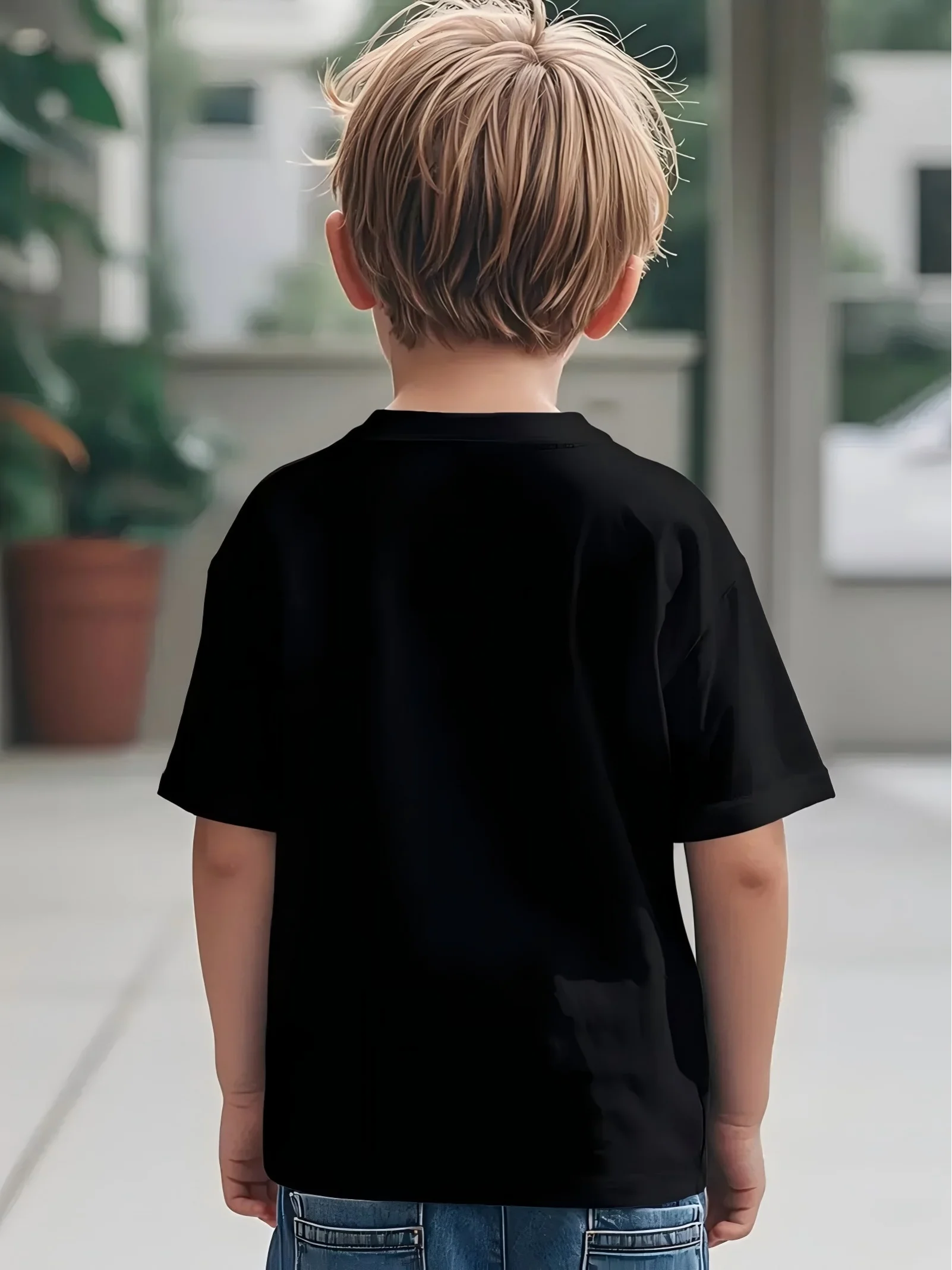 Boys and Girls Halloween Skull Print Short Sleeve T-Shirt Crew Neck Stretch Comfortable Summer Casual Wear Great for Parties