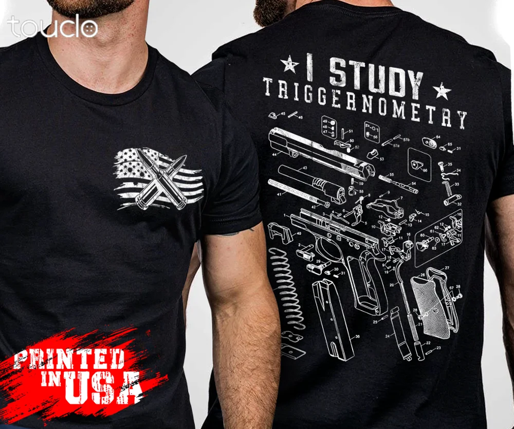 I Study Triggernometry, Gun Black Shirt, Men T-Shirt Gift unisex