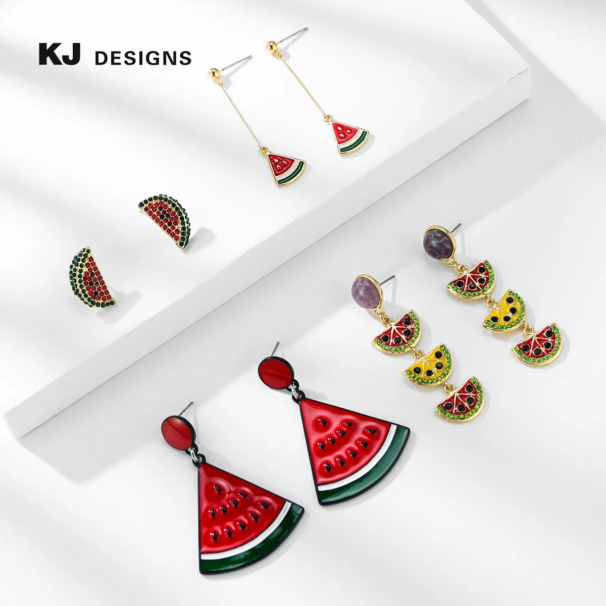 Summer party fruit watermelon stud earrings fashion explosion sweet girl daily wear earrings
