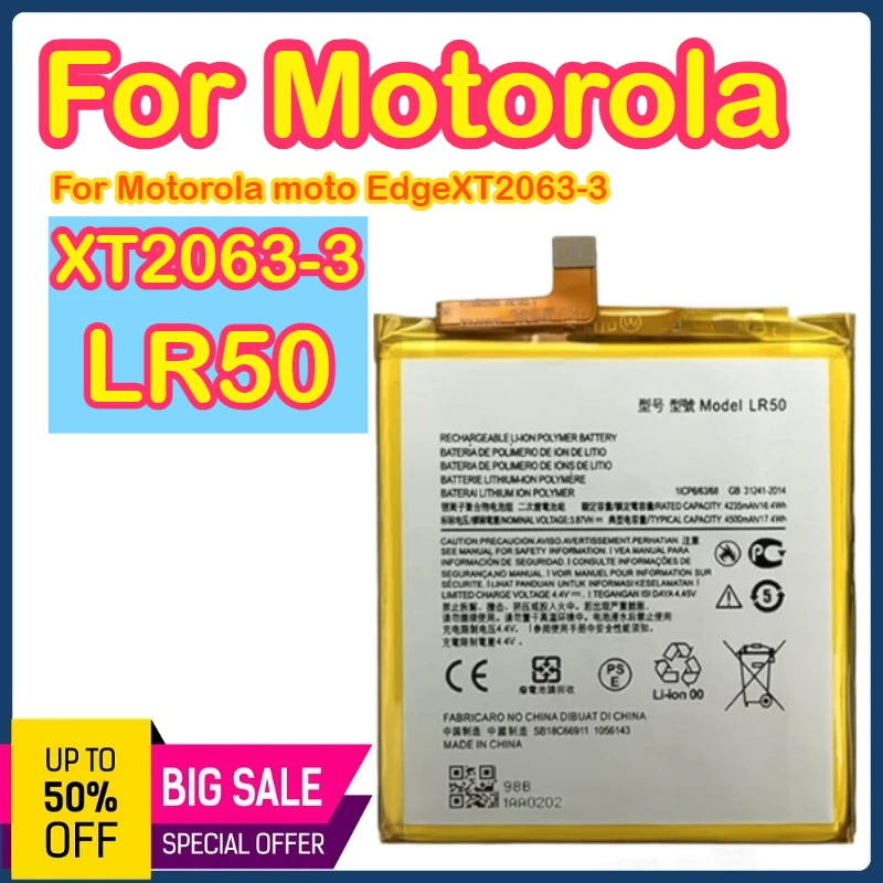 

XT2063-3 LR50 Reliable Replacement LR50 For Motorola Moto Edge XT2063-3 Mobile Phone Battery 4500mAh Safe