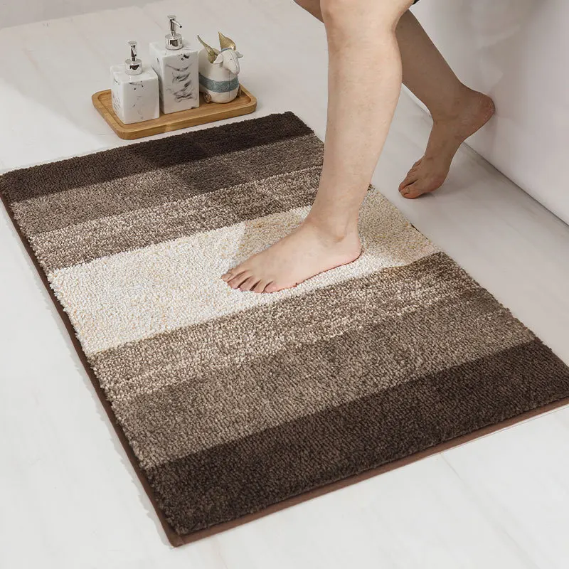 VIKAMA Water-Absorbing Bathroom Anti-Slip Imitation Cashmere Foot Mat For Bathroom Entrance Bedroom Lazy Person's Dust Removal