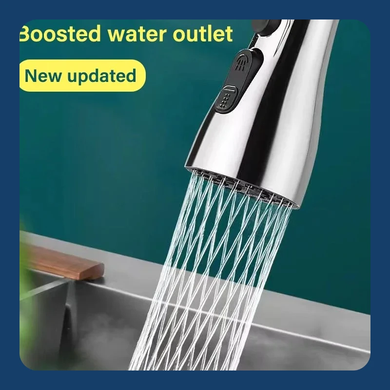 360°Kitchen 3-step Adjustable Tap Splashproof Extender Household Universal Booster Sprayer Universal Tap with Swivel Spout