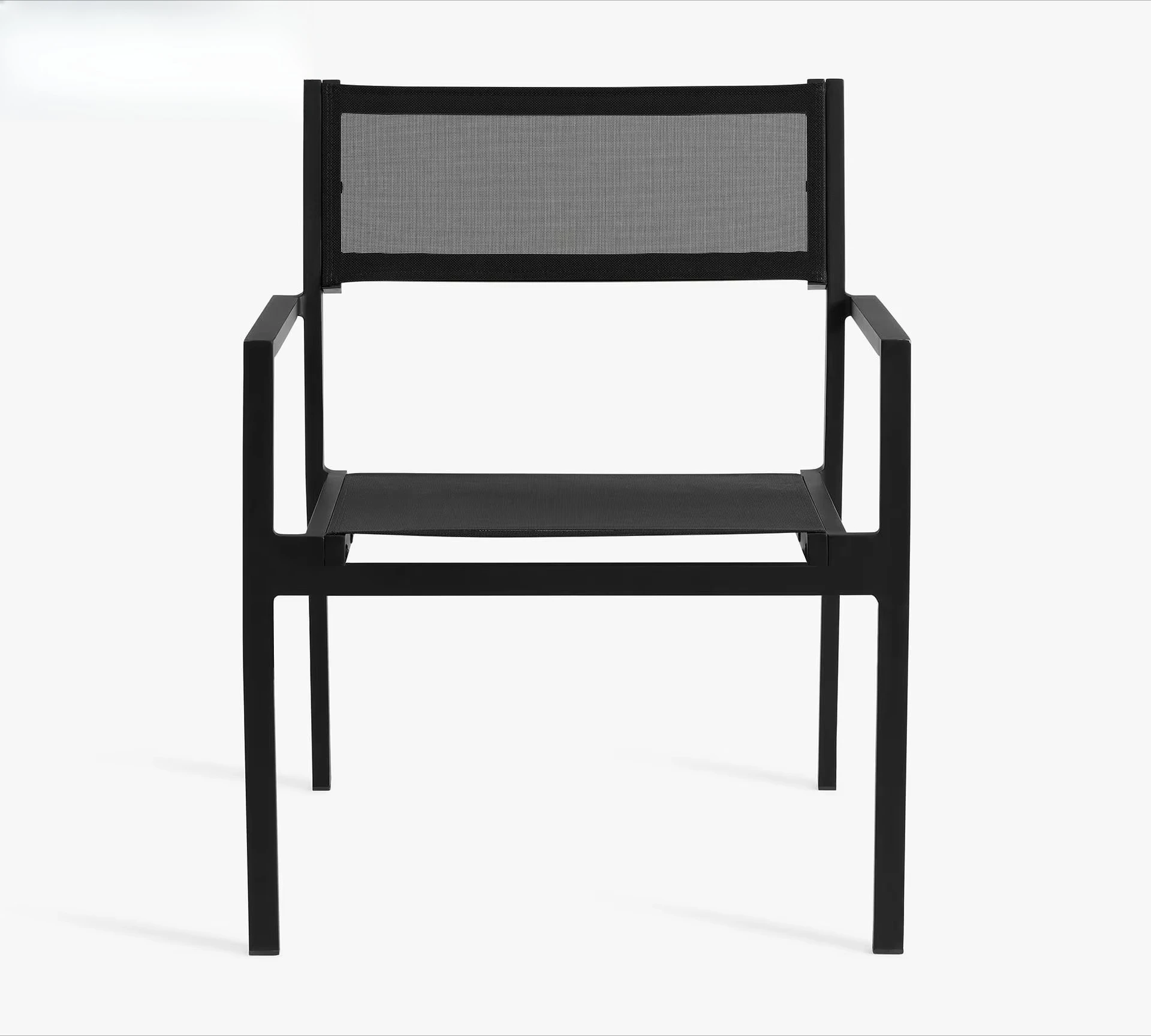 Contemporary Aluminum Mesh Chair and Stylish Table Stackable Outdoor Furniture Set Patio Outdoor Chairs Set 3pcs