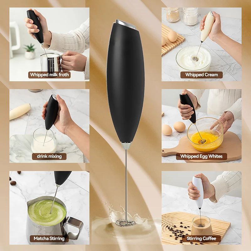 1PC Hand Blender Electric Egg Beater Milk Frother Wireless Mini Drink Mixer Foamer Household Kitchen Stirring Tools