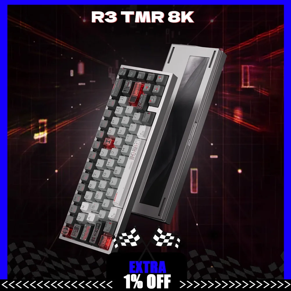 

JamesDonkey R3 TMR 8K Magnetic Switch Keyboard Wired Aluminium Mechanical Keyboard 8000Hz RT0.01mm Gaming Keyboard PC Accessory
