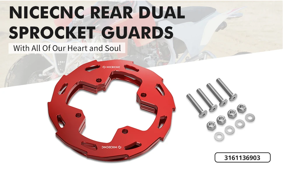 NICECNC Kettenradschutzabdeckung für Honda TRX450R TRX450ER 2006-2014 ATV Kettenradschutz Schieber 41201-HC0-000 – Detail 6