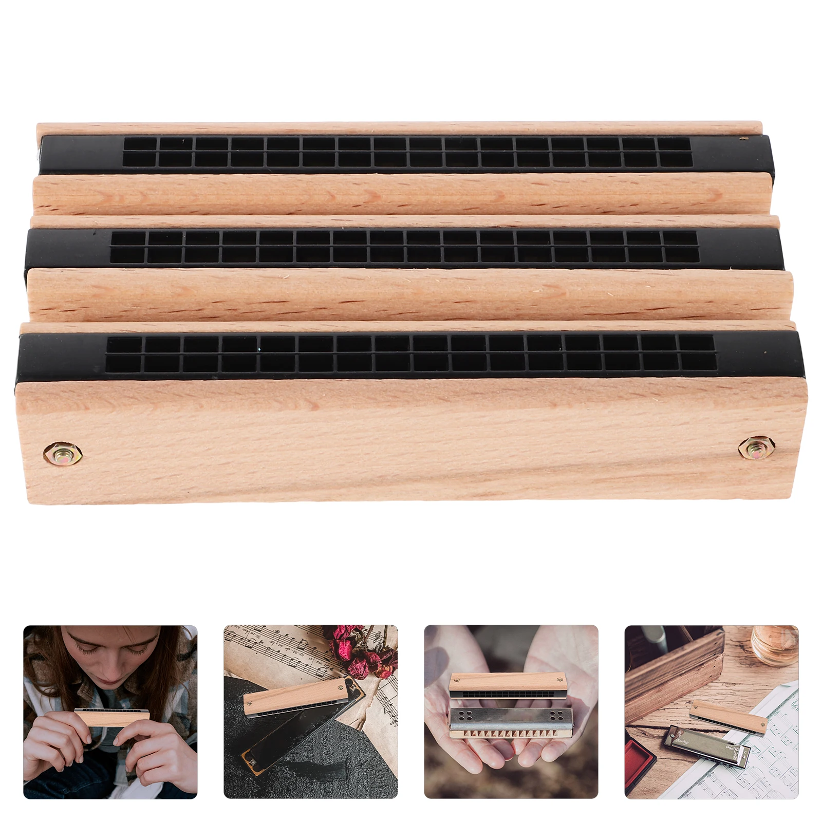 

3 Pcs 's Harmonica s Party Favor Instruments Harmonicas for Learning Kit