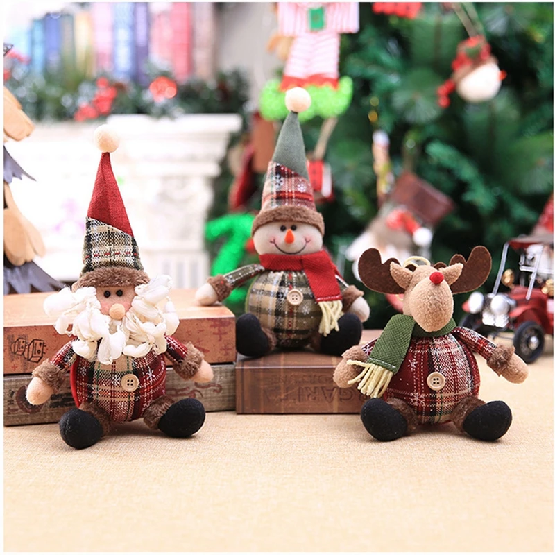 Santa Claus Doll Chirstmas Decorations 2024 Home Decor Table Elk Doll Christmas Ornaments Xmas Navidad Gifts Happy New Year 2025