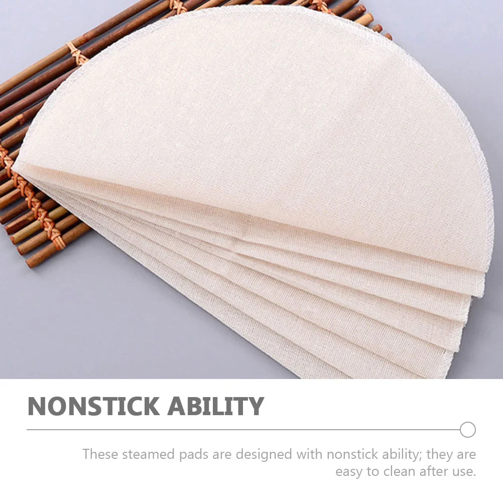 30 Pcs Steamer Cloth Drawer Non-stick Cloths Breathable Liner Kitchen Gadgets Anti-skid Air Fryer Cotton Mat Bun Pad Round