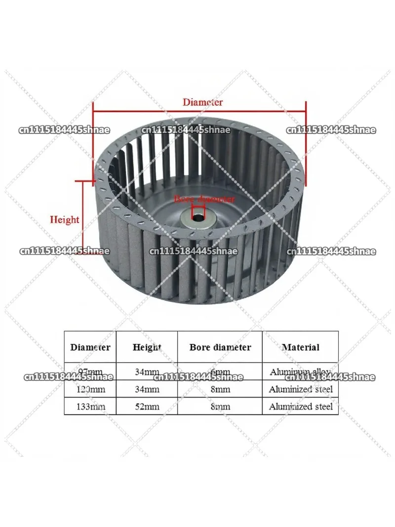 impeller Centrifugal Vane Motor Blades Fan Impeller shaft aluminum blower fan small blade wheel
