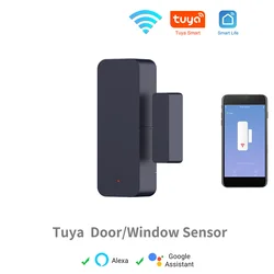 Tuya WiFi Door Window Sensor Contact Sensor Smart Sensor Alerts Alarm Security Protection Work with Yandex SmartLife Alexa