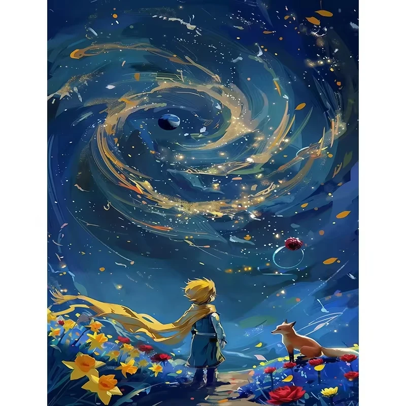 

Пазлы Boy and Fox Planet Night 500/1000/1200/2000 элементов: семейные игры для игровой комнаты, спальни, подарки, декор для дома