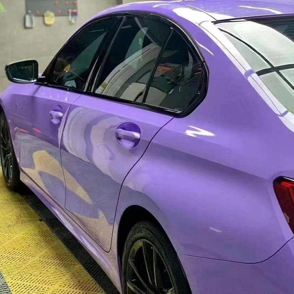 Wrapmaster Super glossy crystal Lavender purple car wrap vinyl pvc self-adhesive car wraps