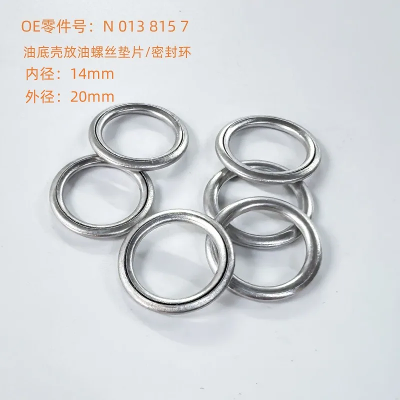 100X N0138157 Oil Drain Plug Copper Crush Washers M14 For Audi A3 A4 A5 A8 Q3 Q5 Q7 TT For VW Jetta Passat Golf CC N 013 815 7