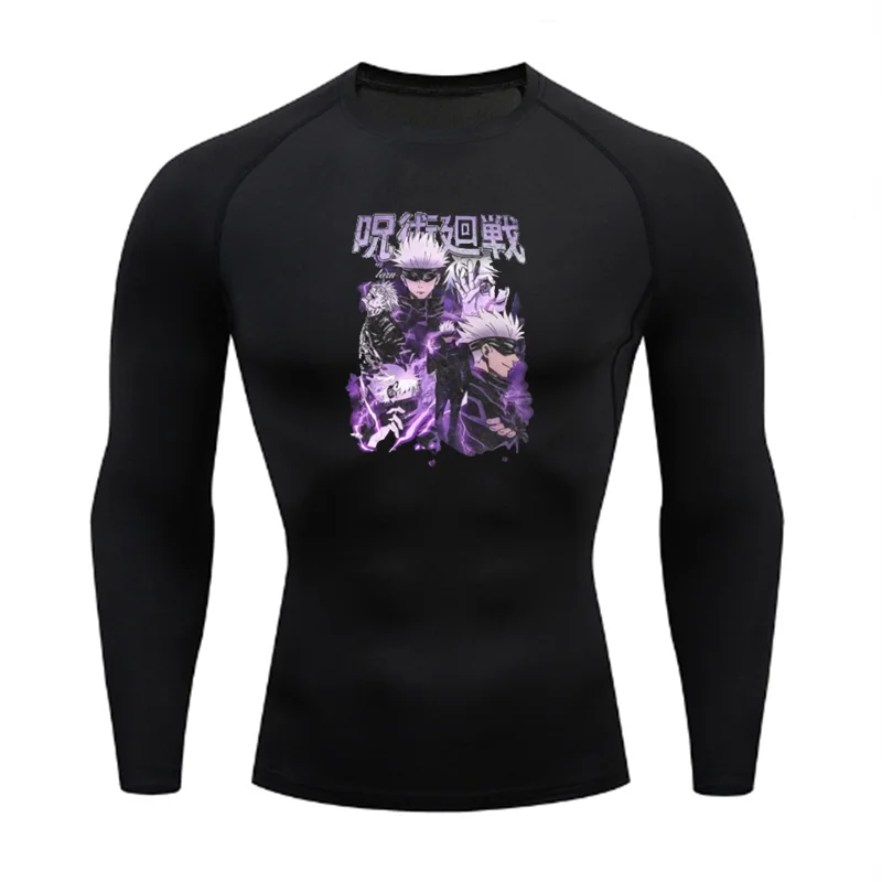 

Мужская компрессионная футболка для бега с длинным рукавом, плотно прилегающая, быстросохнущая, для фитнеса, тренировок, бега, тренажерного зала, спортивная одежда