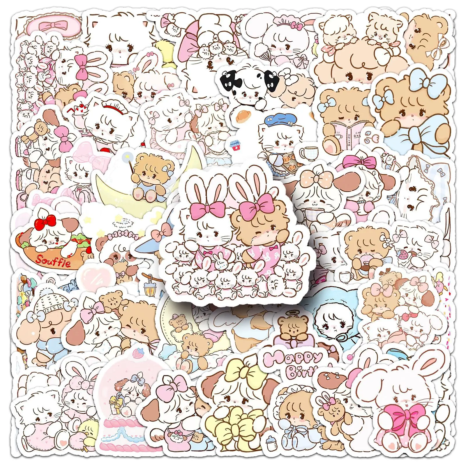 10/30/50 pçs dos desenhos animados super bonito mikko kawaii adesivo diy decoração pvc à prova dwaterproof água skate notebook graffiti brinquedo