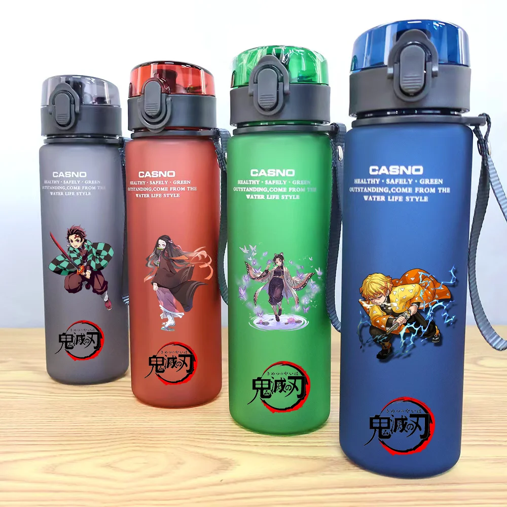 New 560ml Anime JDemon Slayer Water Cup Large Capacity Portable Outdoor Sport Drink Bottle Coffee Cup Children Gift Tanjirou